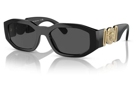 versace biggie sunglasses all black|versace irregular biggie sunglasses.